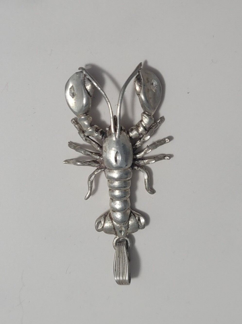 Lobster Large Sterling Silver Pendant
